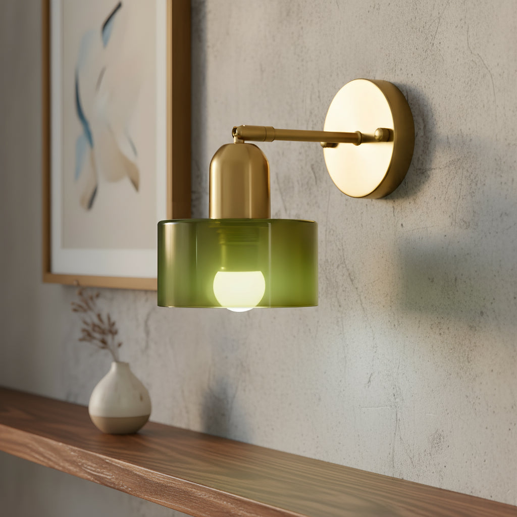 Bauhaus-Inspired Colored Glass Wall Sconce Light for Modern Home Decor 1