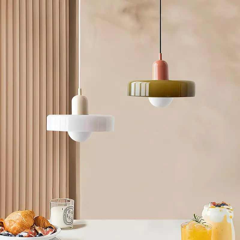 Bauhaus Style Colored Glass Pendant Light for Kitchen Island and Modern Spaces 2