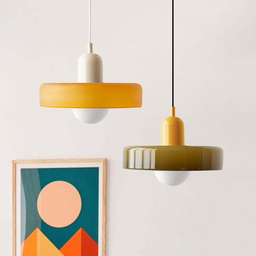 Bauhaus Style Colored Glass Pendant Light for Kitchen Island and Modern Spaces 6