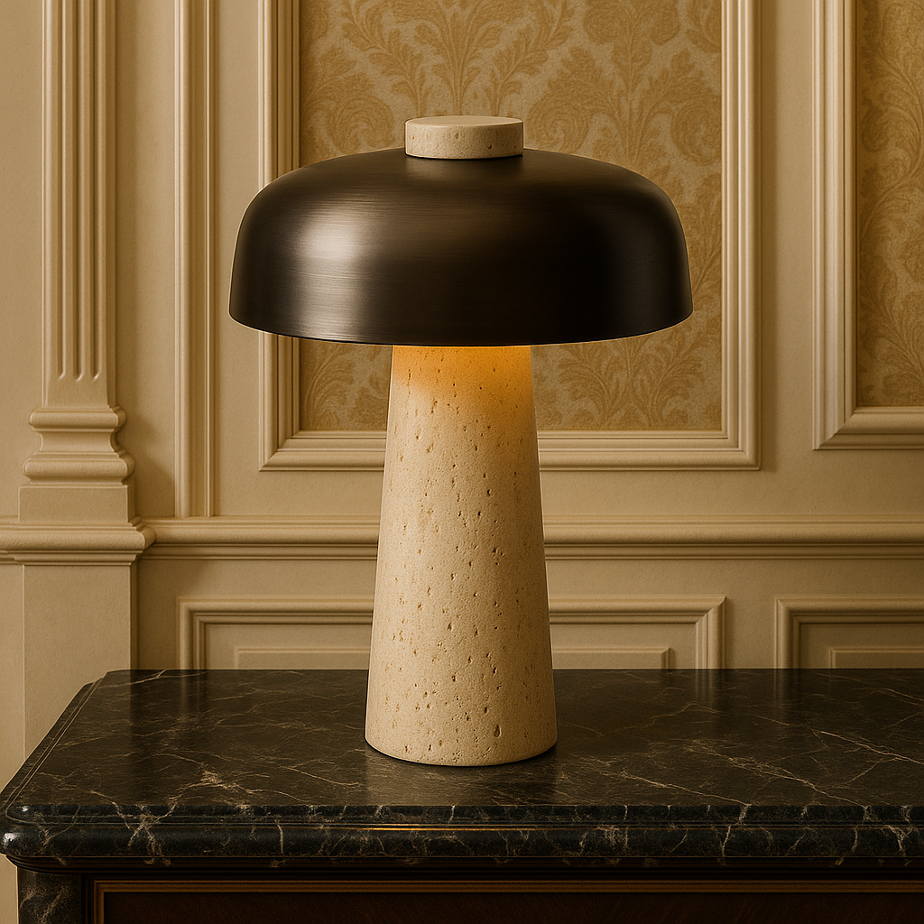 Contemporary Travertine Table Lamp for Modern Spaces 1