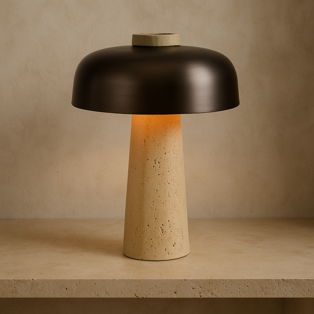 Contemporary Travertine Table Lamp for Modern Spaces 2