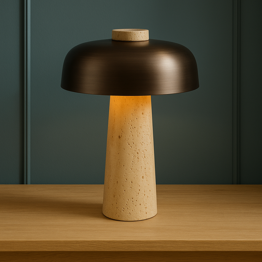 Contemporary Travertine Table Lamp for Modern Spaces 4