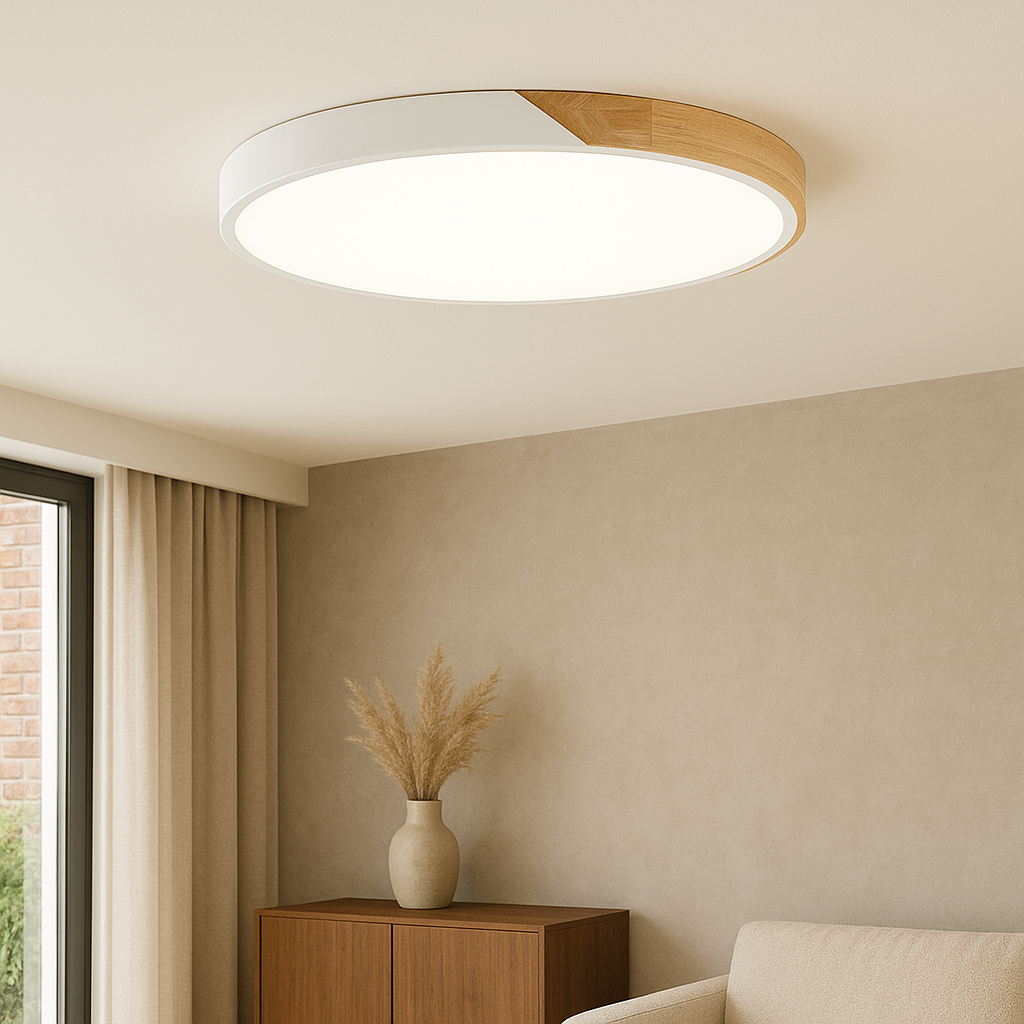 Nordic Wooden Flush Mount Ceiling Light Fixture | LED Ceiling Light for Modern Spaces 2
