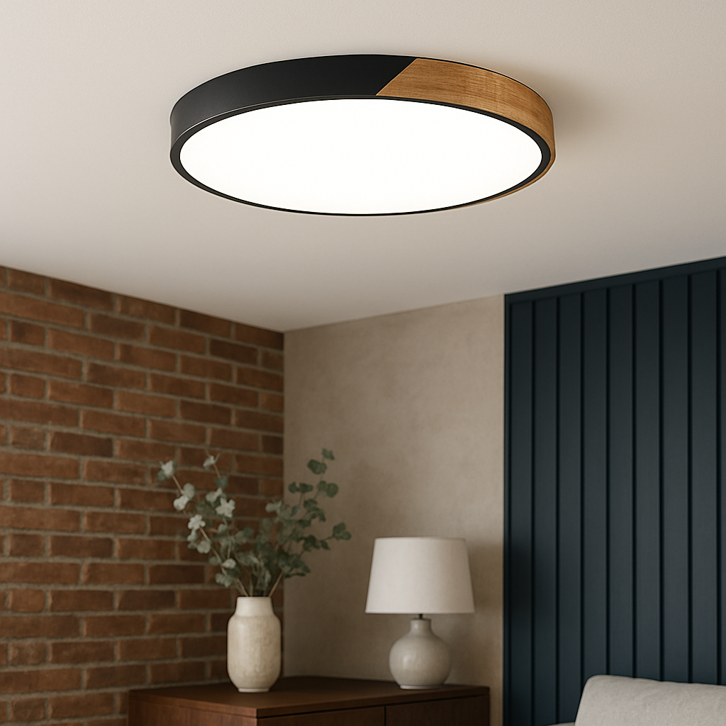 Nordic Wooden Flush Mount Ceiling Light Fixture | LED Ceiling Light for Modern Spaces 3