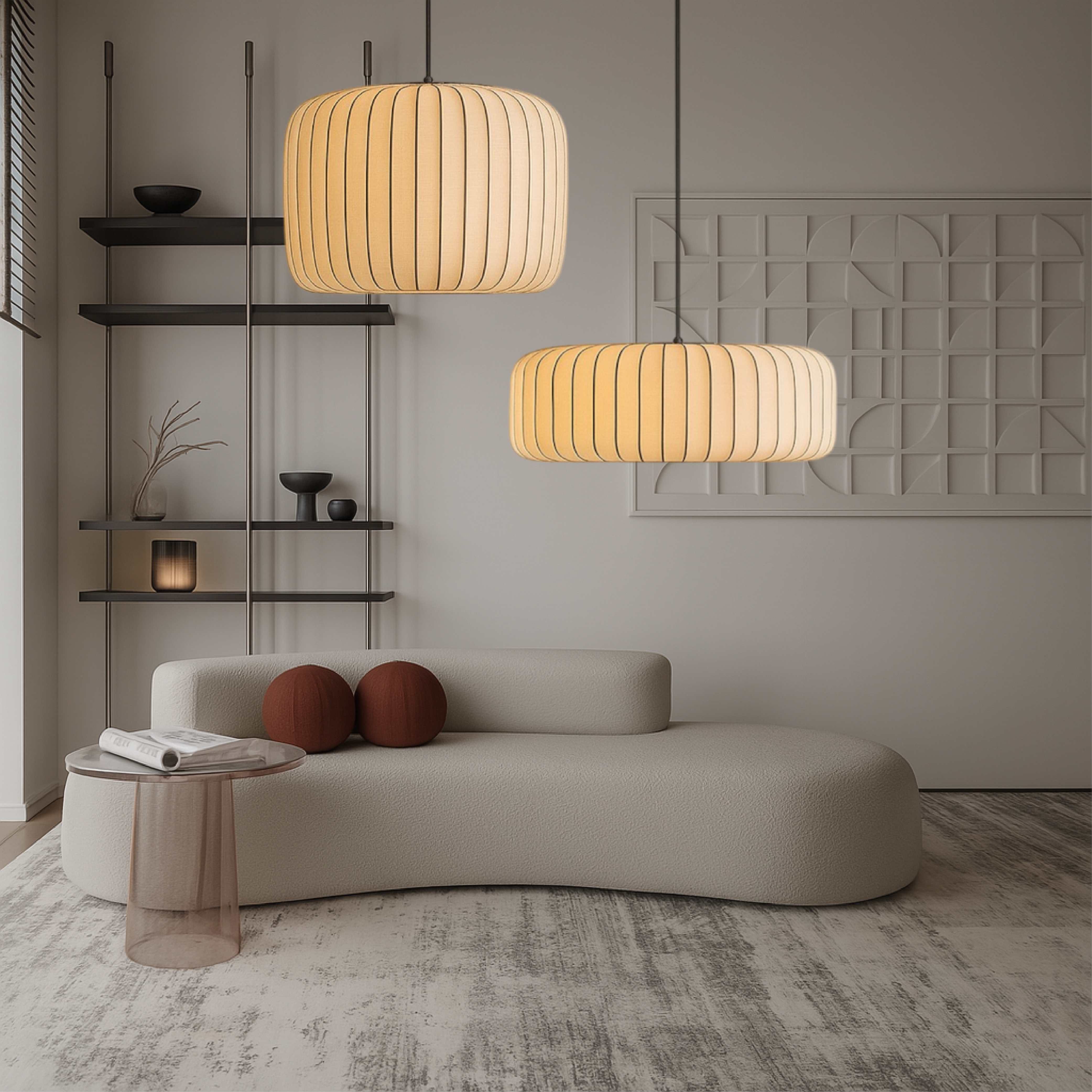 Rendara | Contemporary Silk Pendant Light for Kitchen and Living Spaces 2