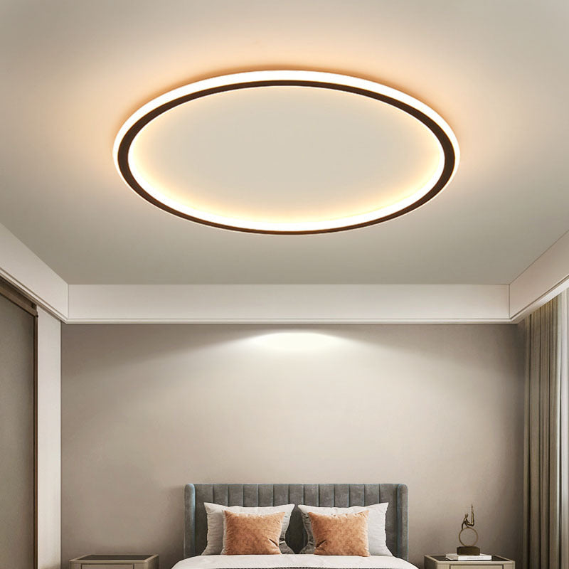 Scandinavian Round LED Flush Mount Ceiling Light Fixture for Modern Spaces 0