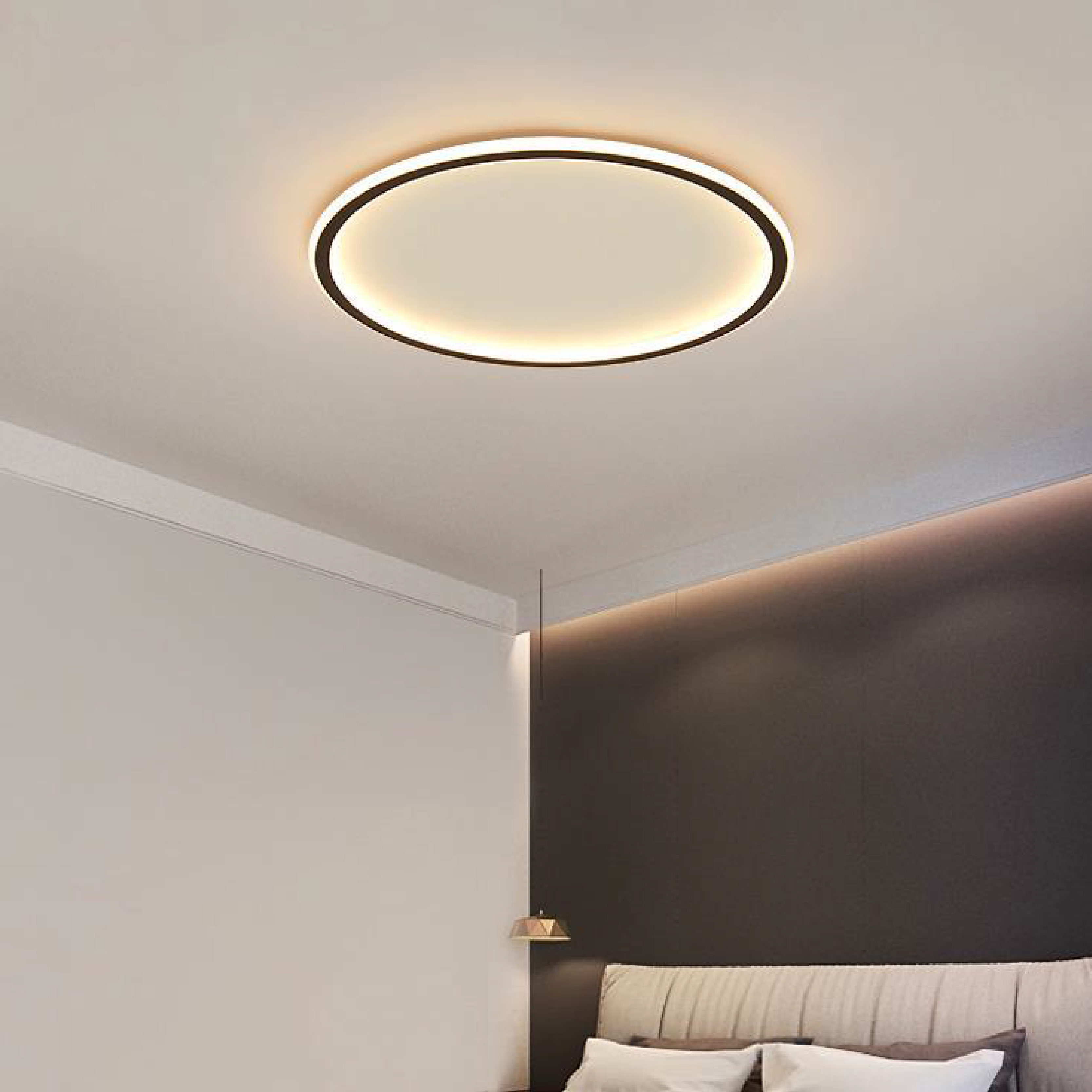 Scandinavian Round LED Flush Mount Ceiling Light Fixture for Modern Spaces 3