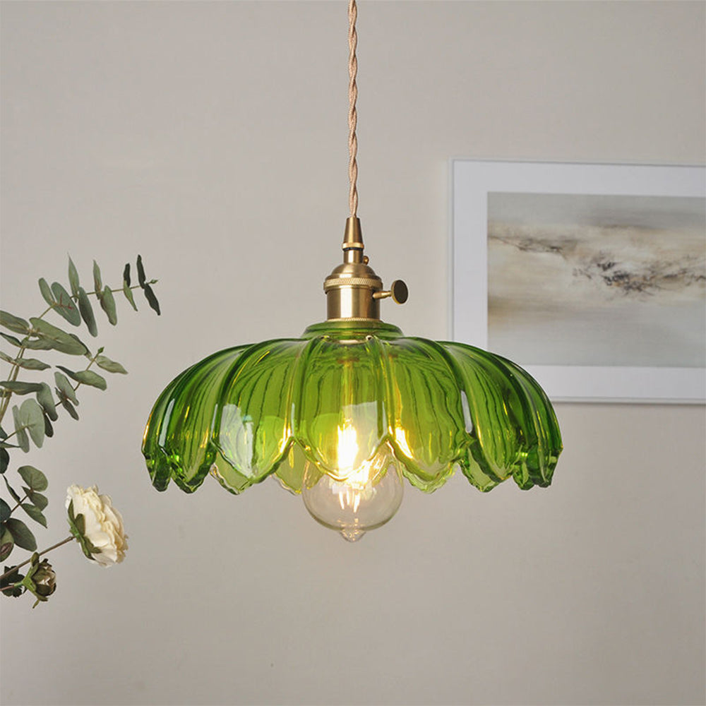 Sculpted Glass Flower Pendant Light for Modern Spaces 1