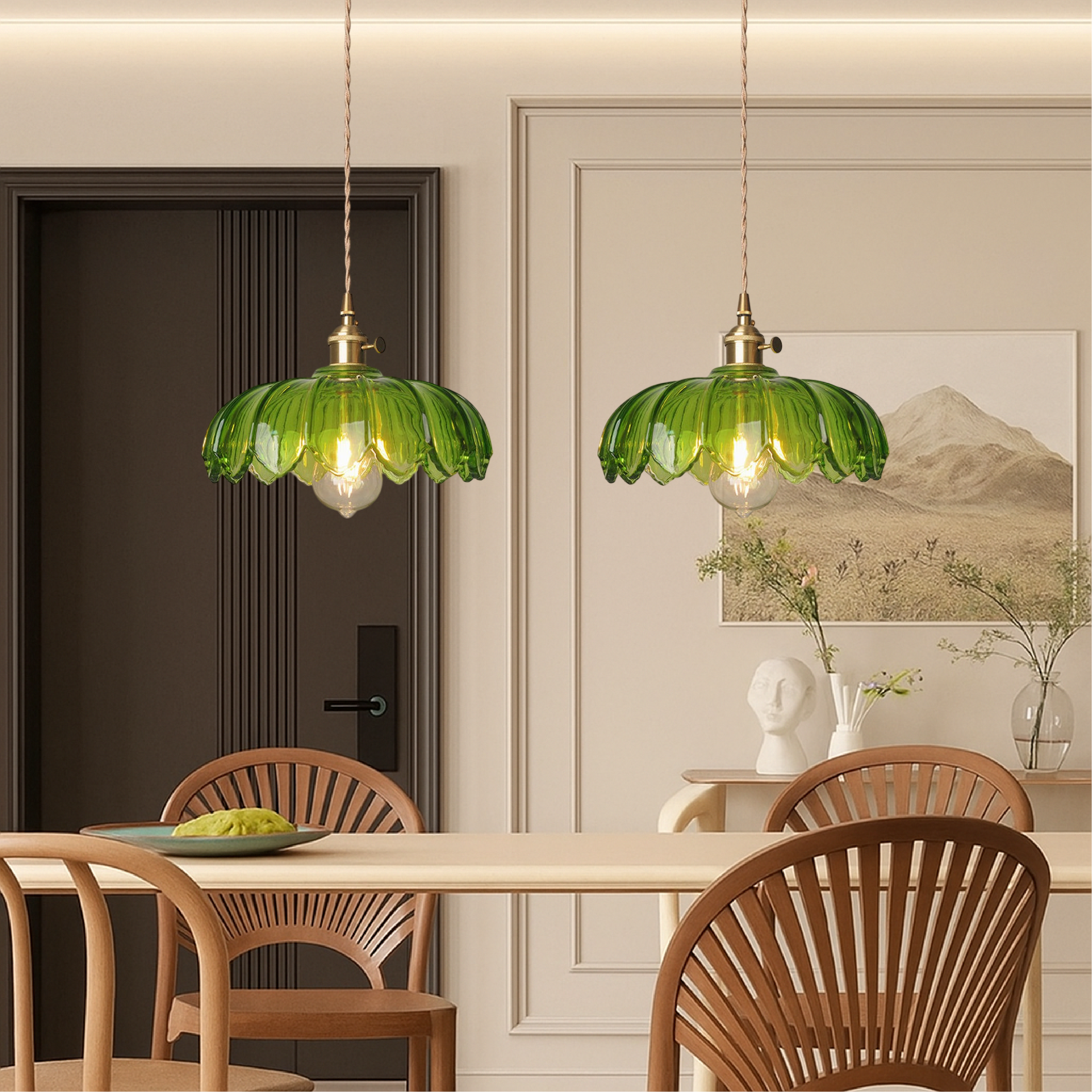 Sculpted Glass Flower Pendant Light for Modern Spaces 2