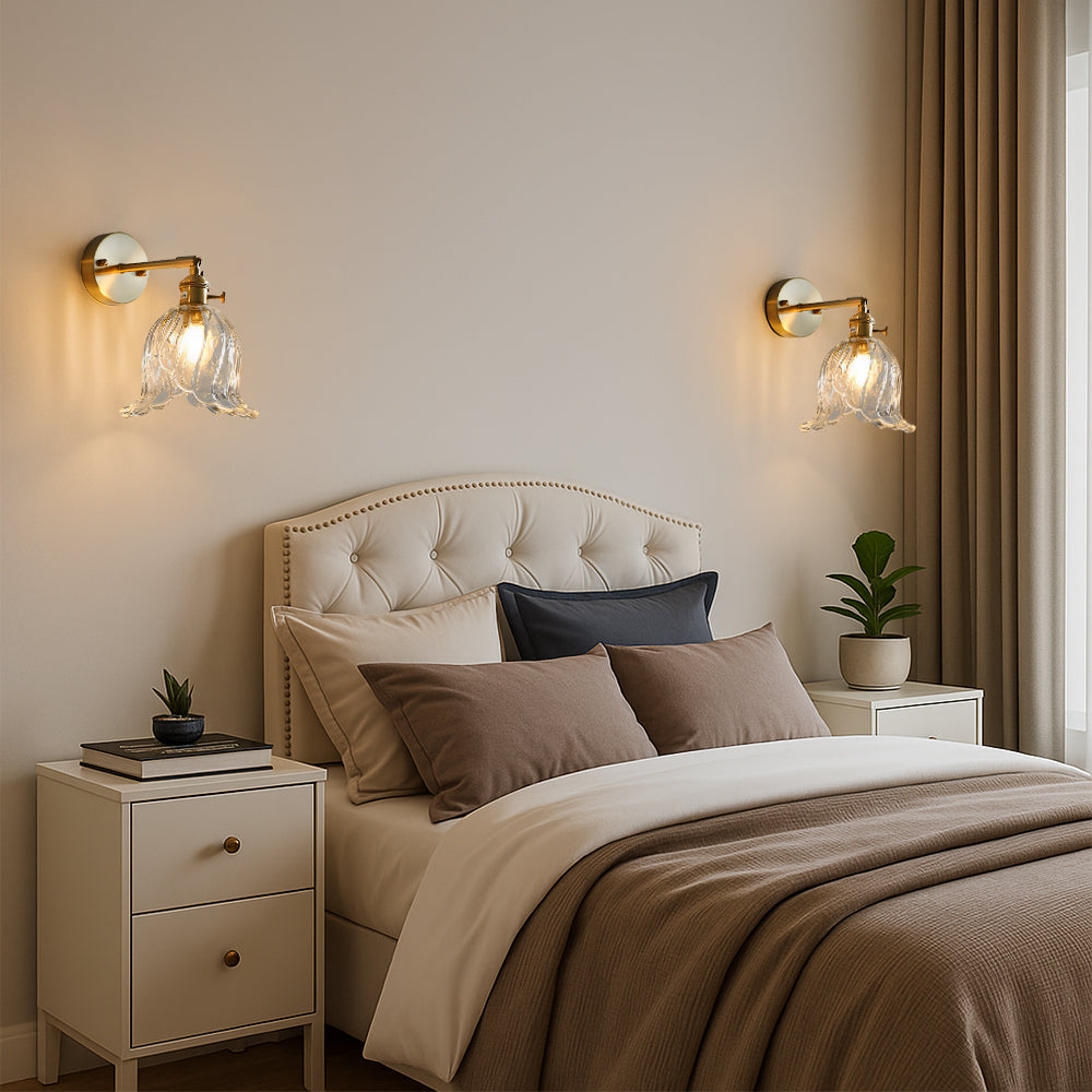 Sculptural Flower Glass Wall Sconce for Contemporary Interiors 3