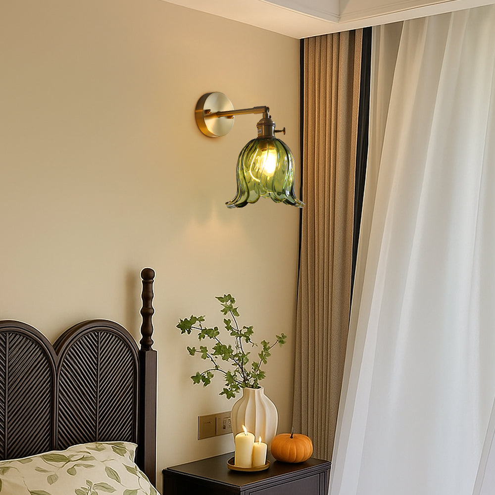 Sculptural Flower Glass Wall Sconce for Contemporary Interiors 5