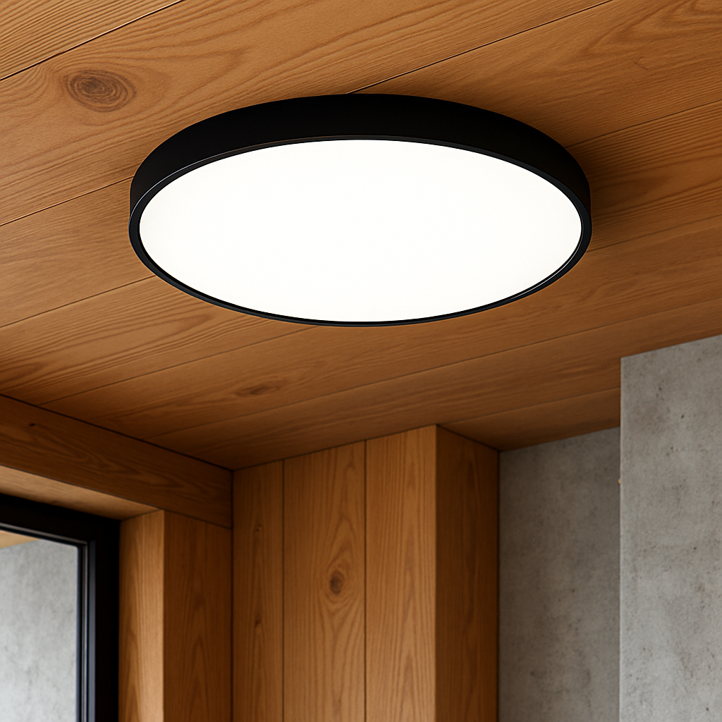 Sleek Ultra Thin Flush Mount Ceiling Light Fixture with Dimmable LED and Selectable Color Temperature 2