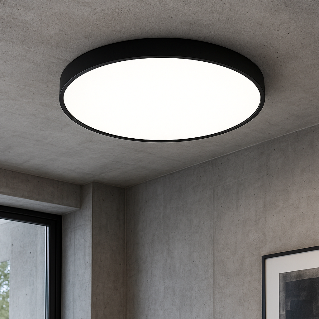 Sleek Ultra Thin Flush Mount Ceiling Light Fixture with Dimmable LED and Selectable Color Temperature 4
