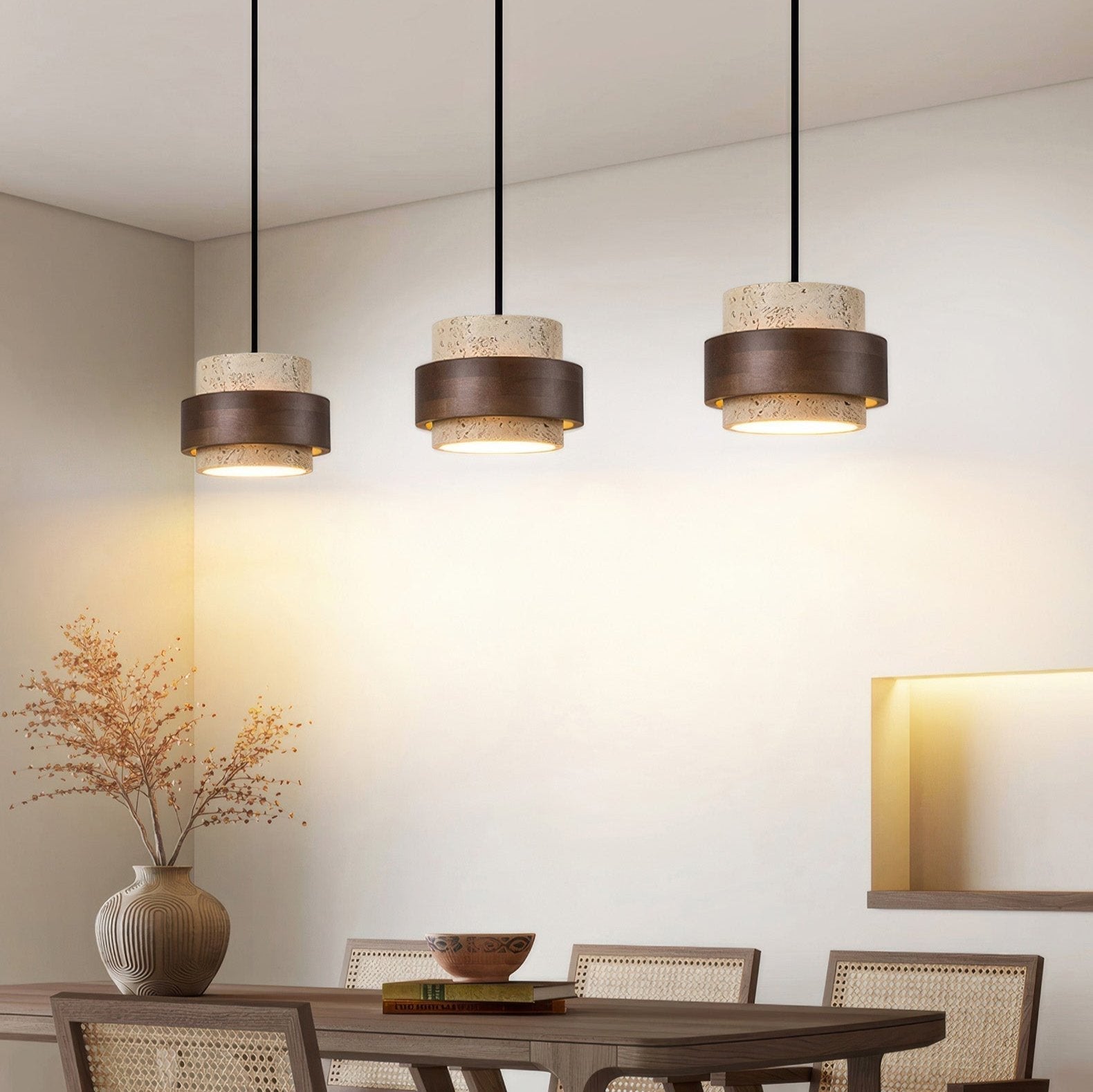 Wabi-Sabi Inspired Ascend Retro Stone Pendant Light 2