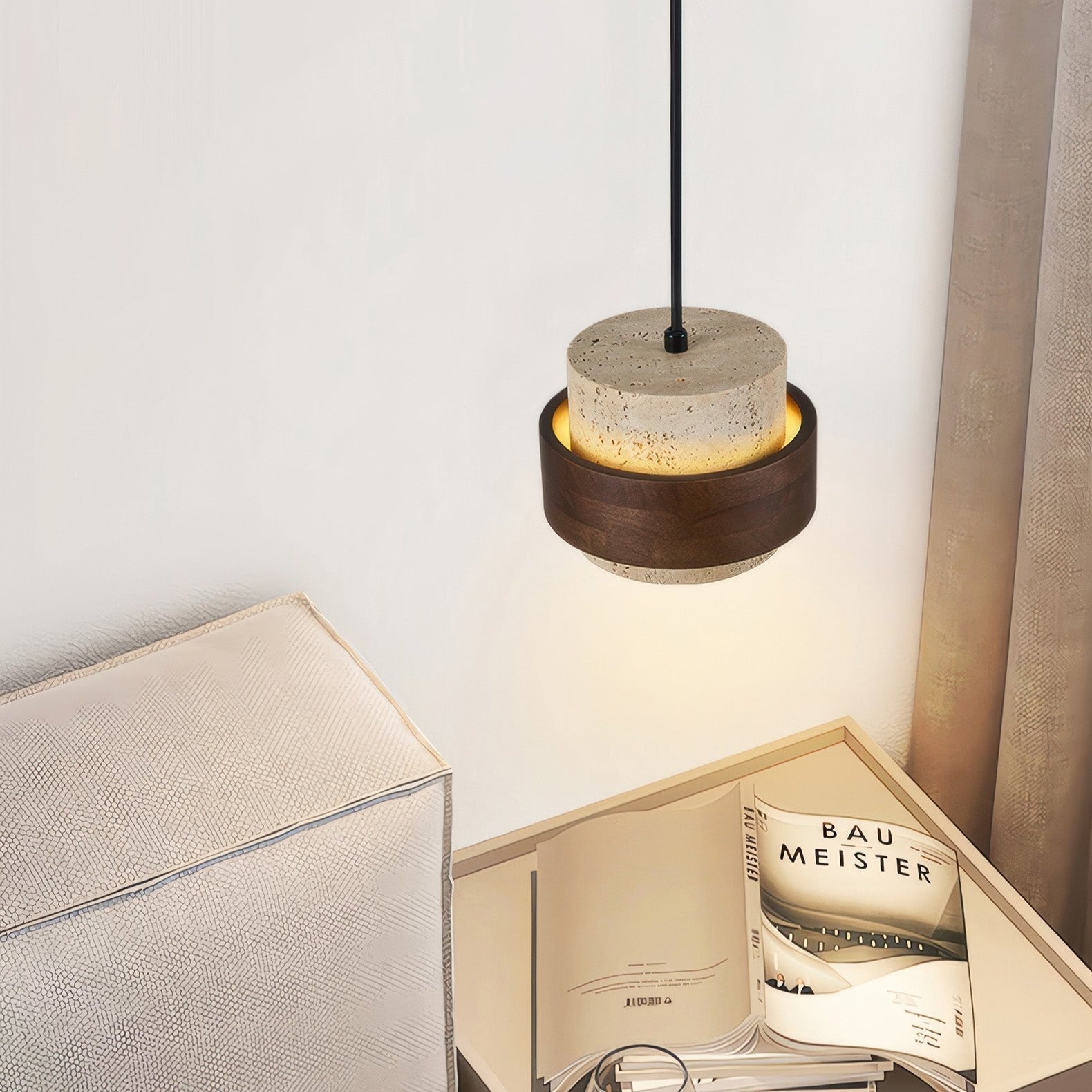 Wabi-Sabi Inspired Ascend Retro Stone Pendant Light 6