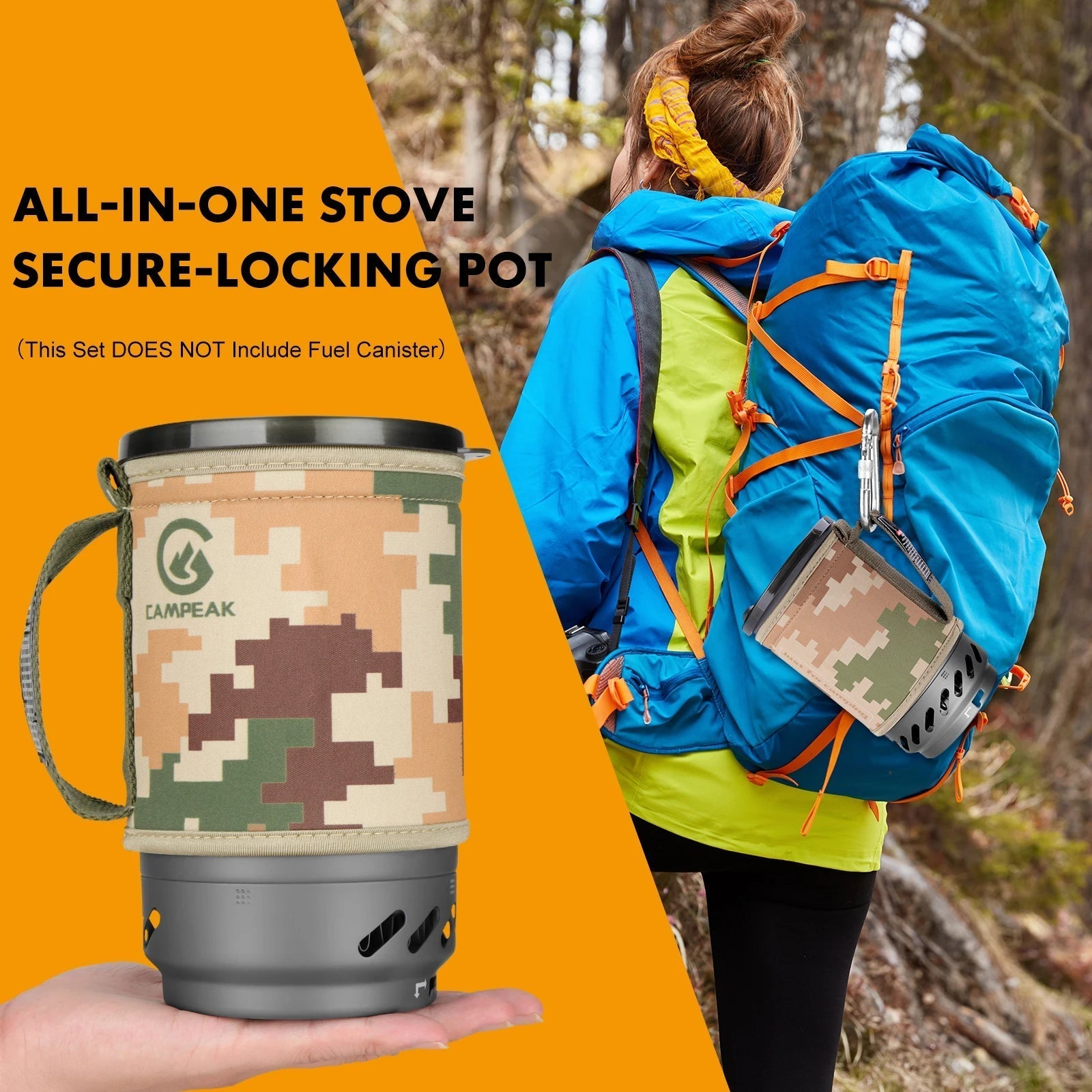 Backpacking Stove 1.5 Quart For Camping, Compact Cooking Solution For Hiking 2