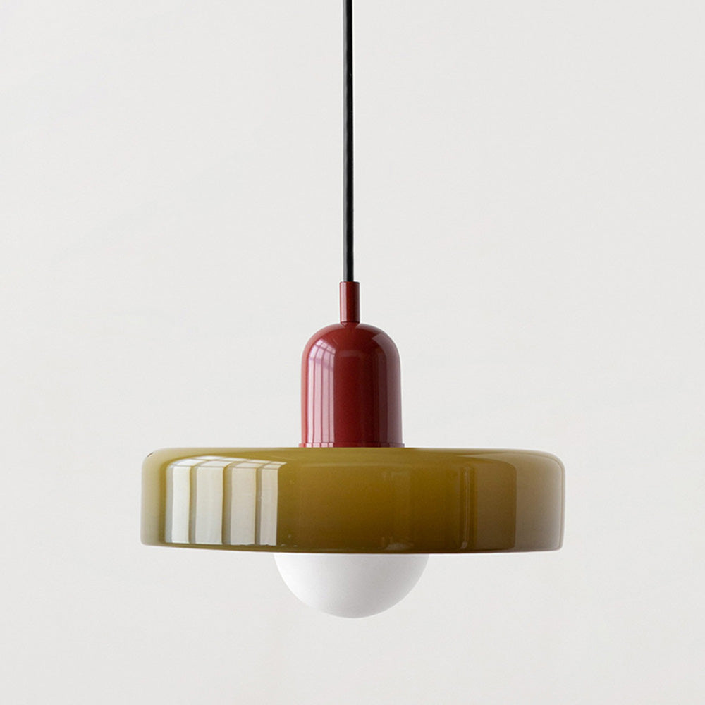 Bauhaus Style Colored Glass Pendant Light for Kitchen Island and Modern Spaces 10