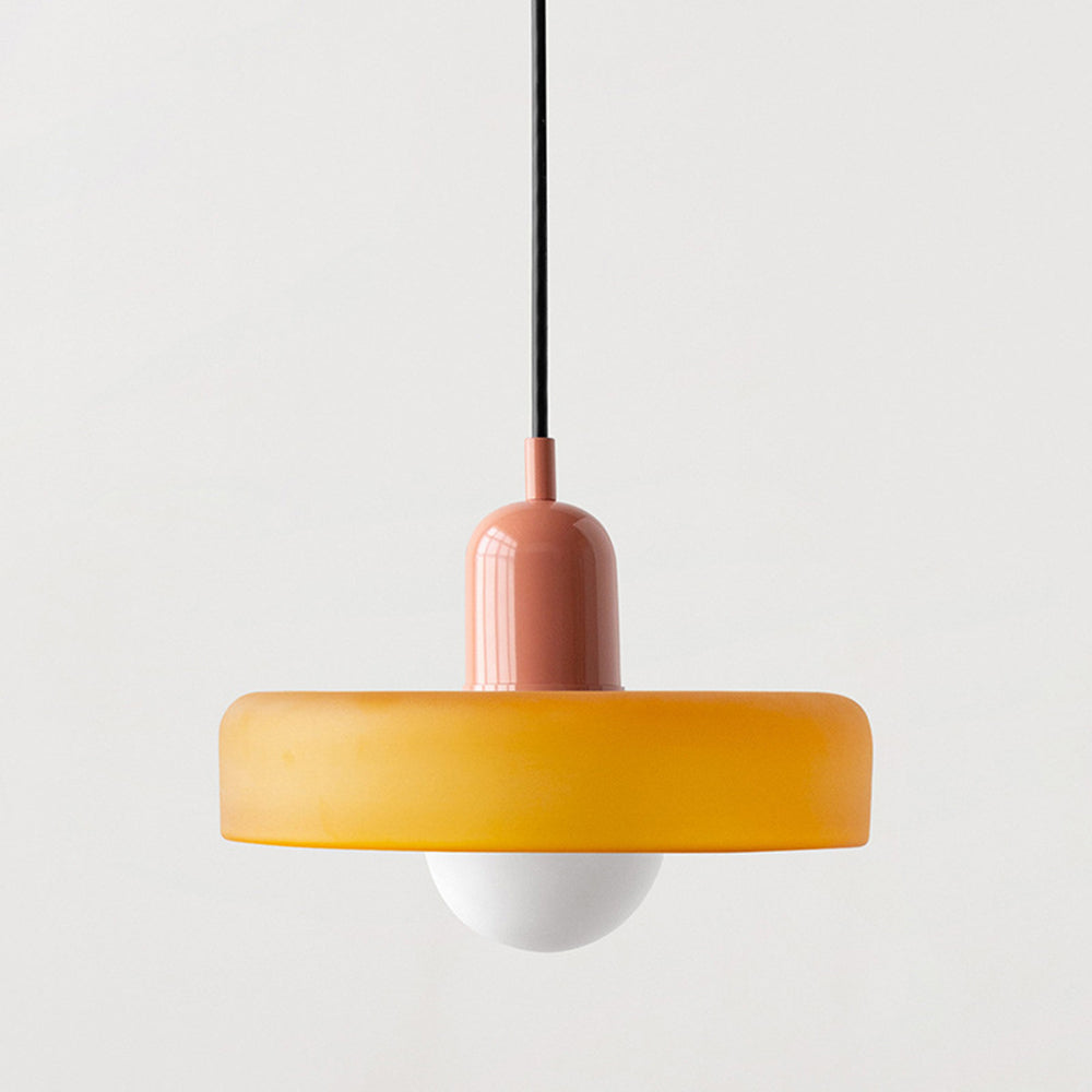 Bauhaus Style Colored Glass Pendant Light for Kitchen Island and Modern Spaces 17