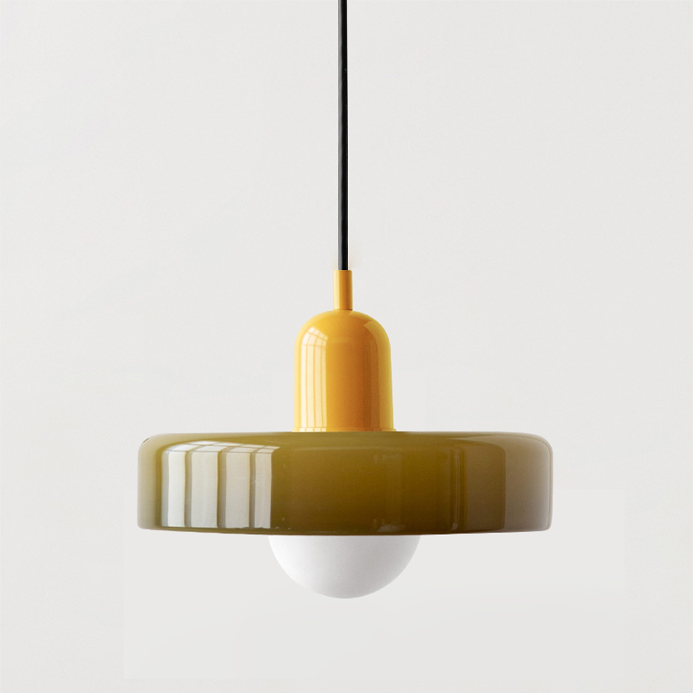 Bauhaus Style Colored Glass Pendant Light for Kitchen Island and Modern Spaces 27