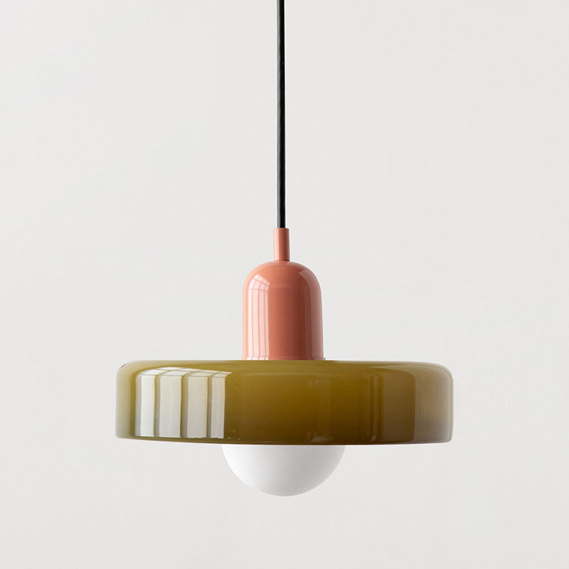 Bauhaus Style Colored Glass Pendant Light for Kitchen Island and Modern Spaces 29