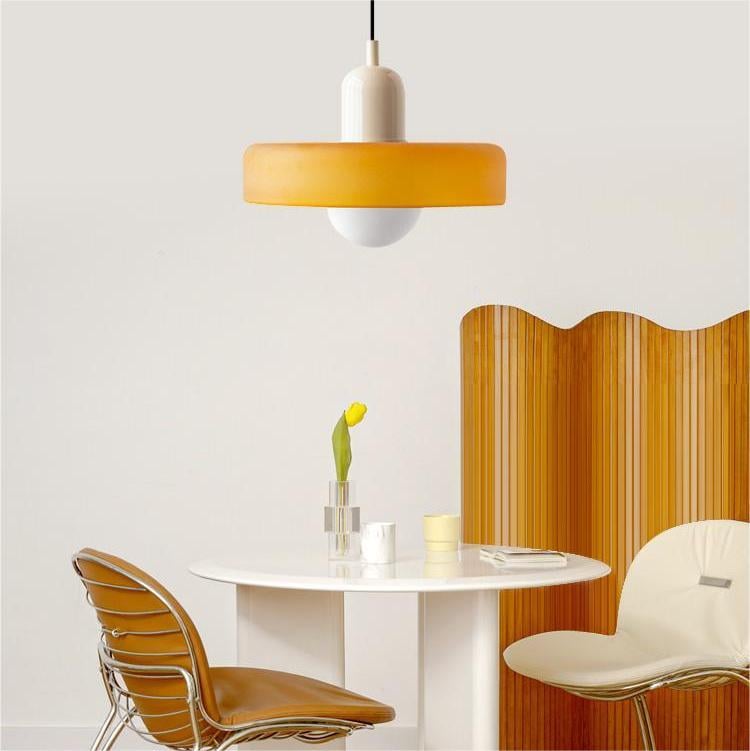 Bauhaus Style Colored Glass Pendant Light for Kitchen Island and Modern Spaces 7