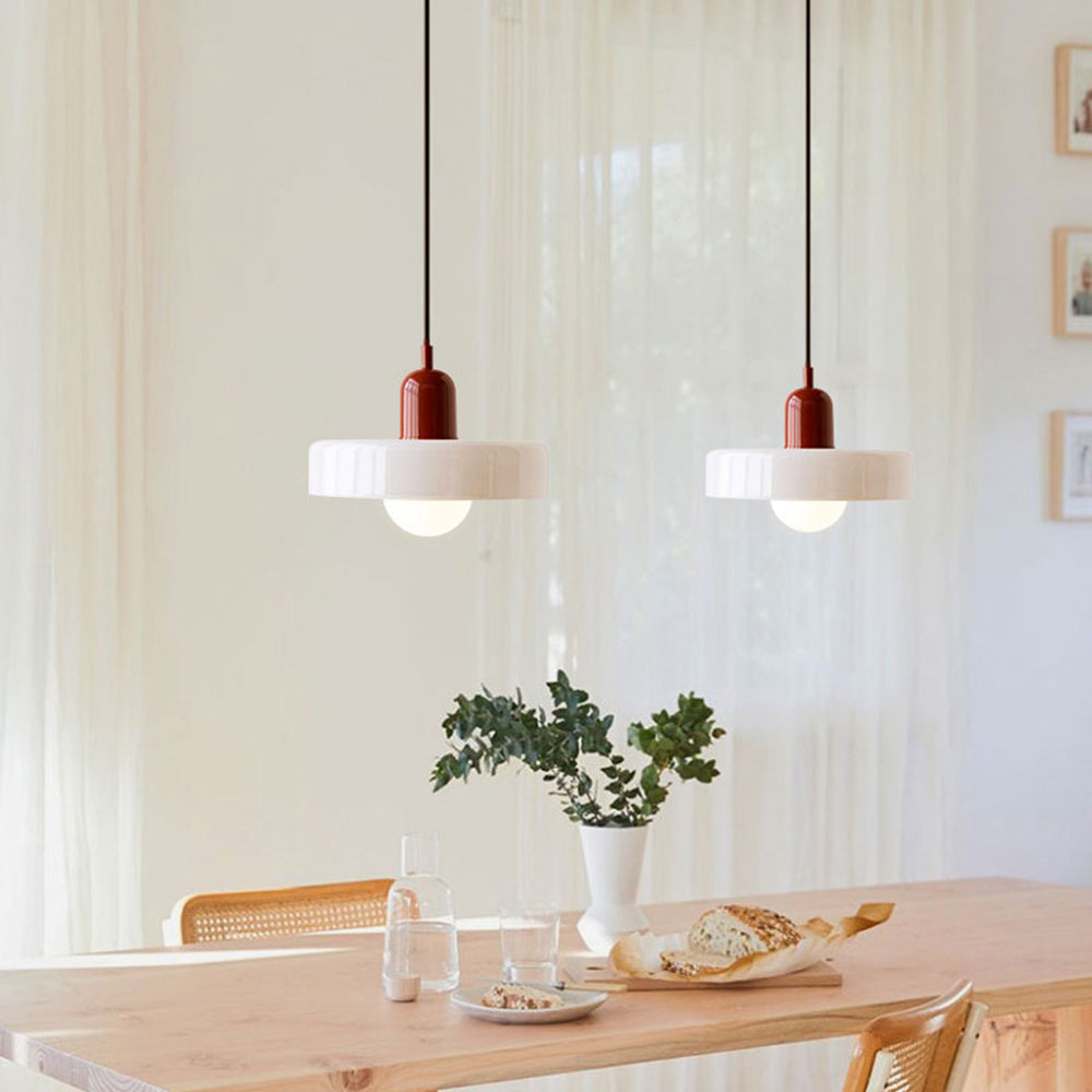 Bauhaus Style Colored Glass Pendant Light for Kitchen Island and Modern Spaces 8