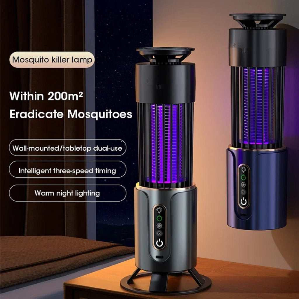 BiteGuard Mosquito Lamp 3-In-1 Fly Trap Swatter And Camping Lantern All-In-One Indoor Outdoor Bug Lamp 2