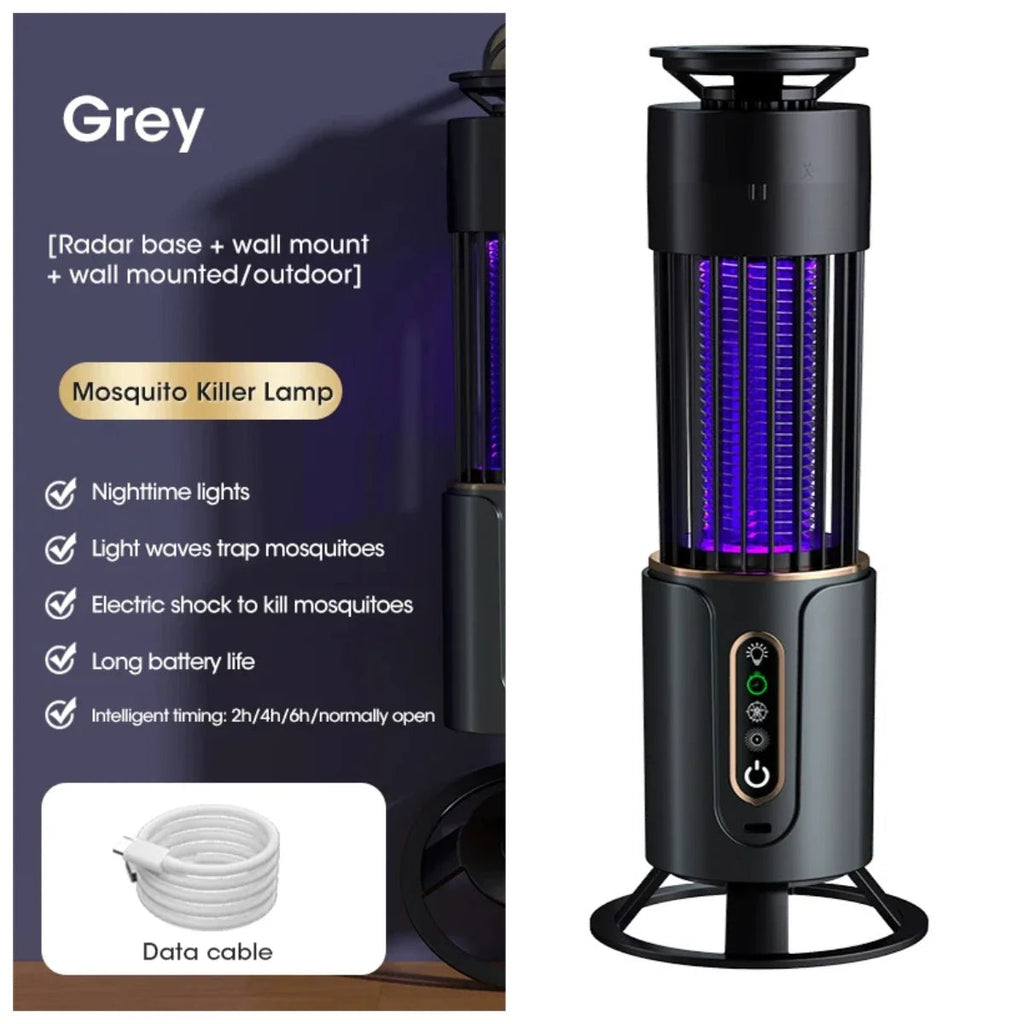 BiteGuard Mosquito Lamp 3-In-1 Fly Trap Swatter And Camping Lantern All-In-One Indoor Outdoor Bug Lamp 4