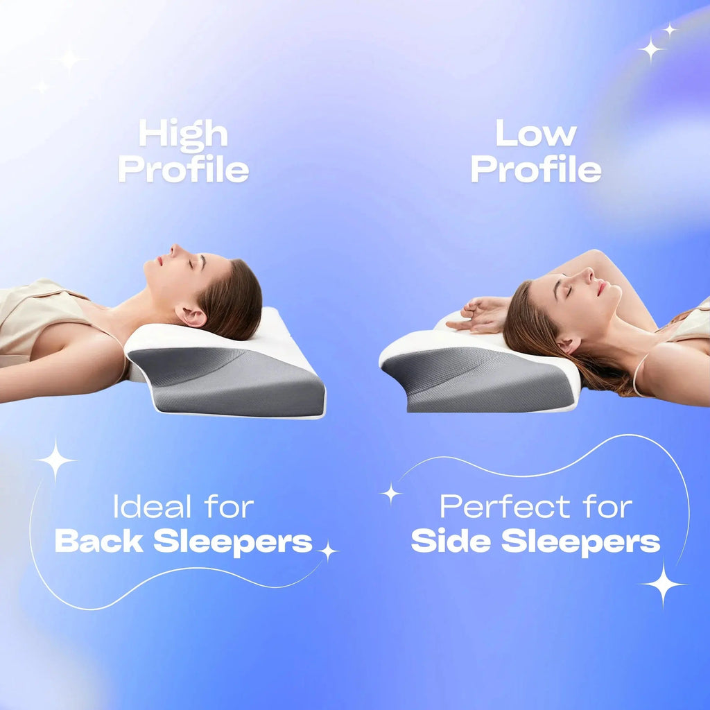 Calmera Contour Relief Pillow Deluxe Contoured Pillow For All Sleepers And Neck Alignment 3