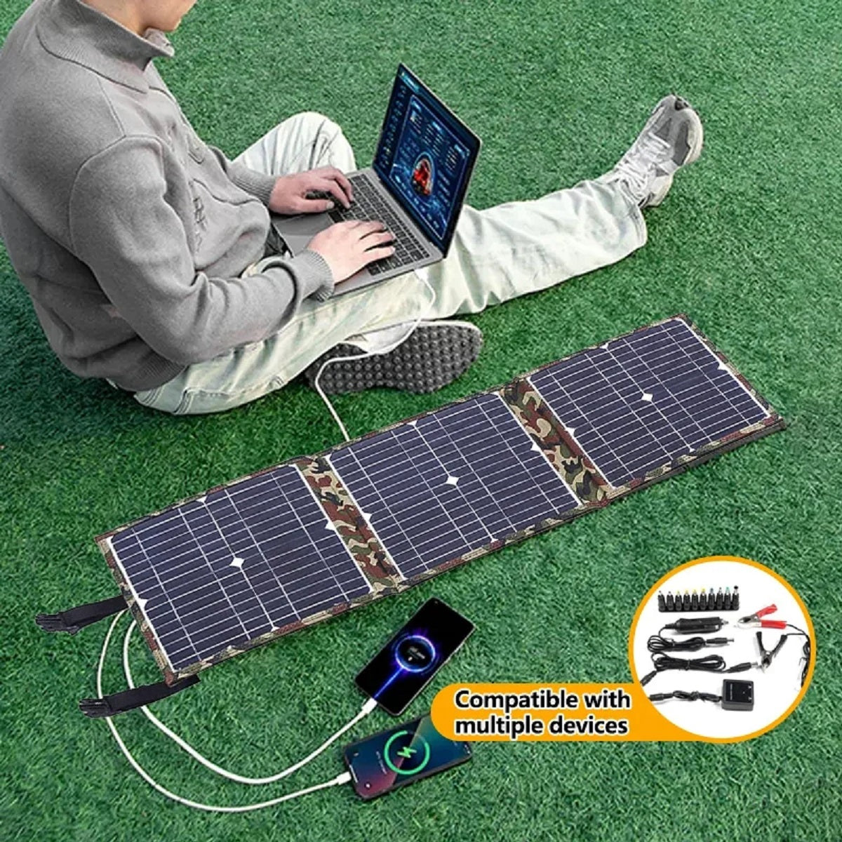 Camping Solar Panel Power Station Kit For Camping And Outdoor Adventures On The Go And Every Outdoor Trip 2