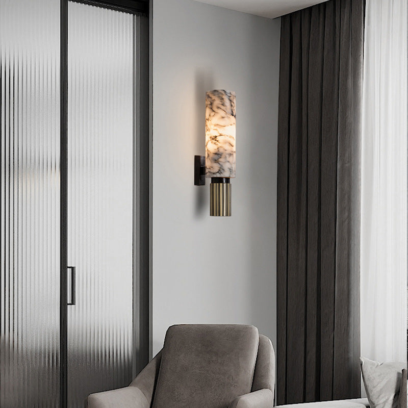 Contemporary Copper Stone Wall Sconce Light for Modern Interiors 4