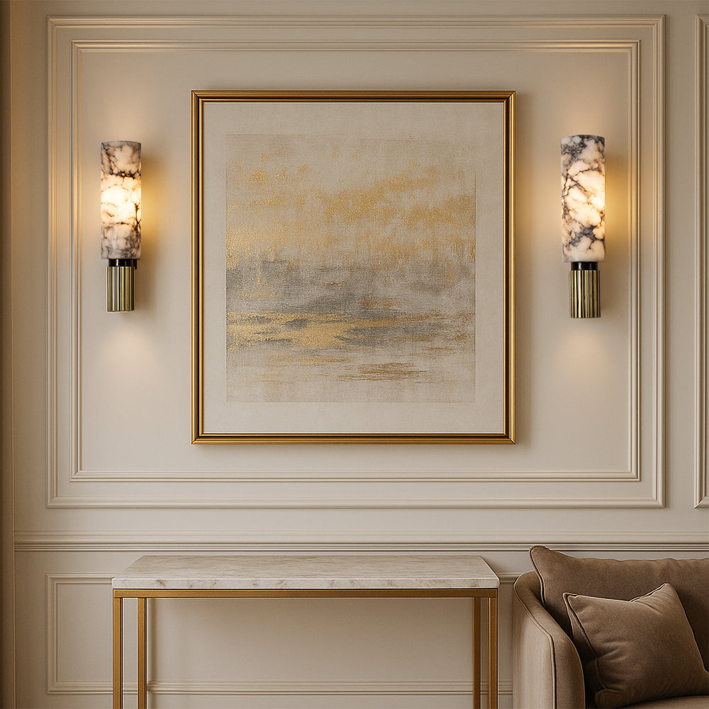 Contemporary Copper Stone Wall Sconce Light for Modern Interiors 7