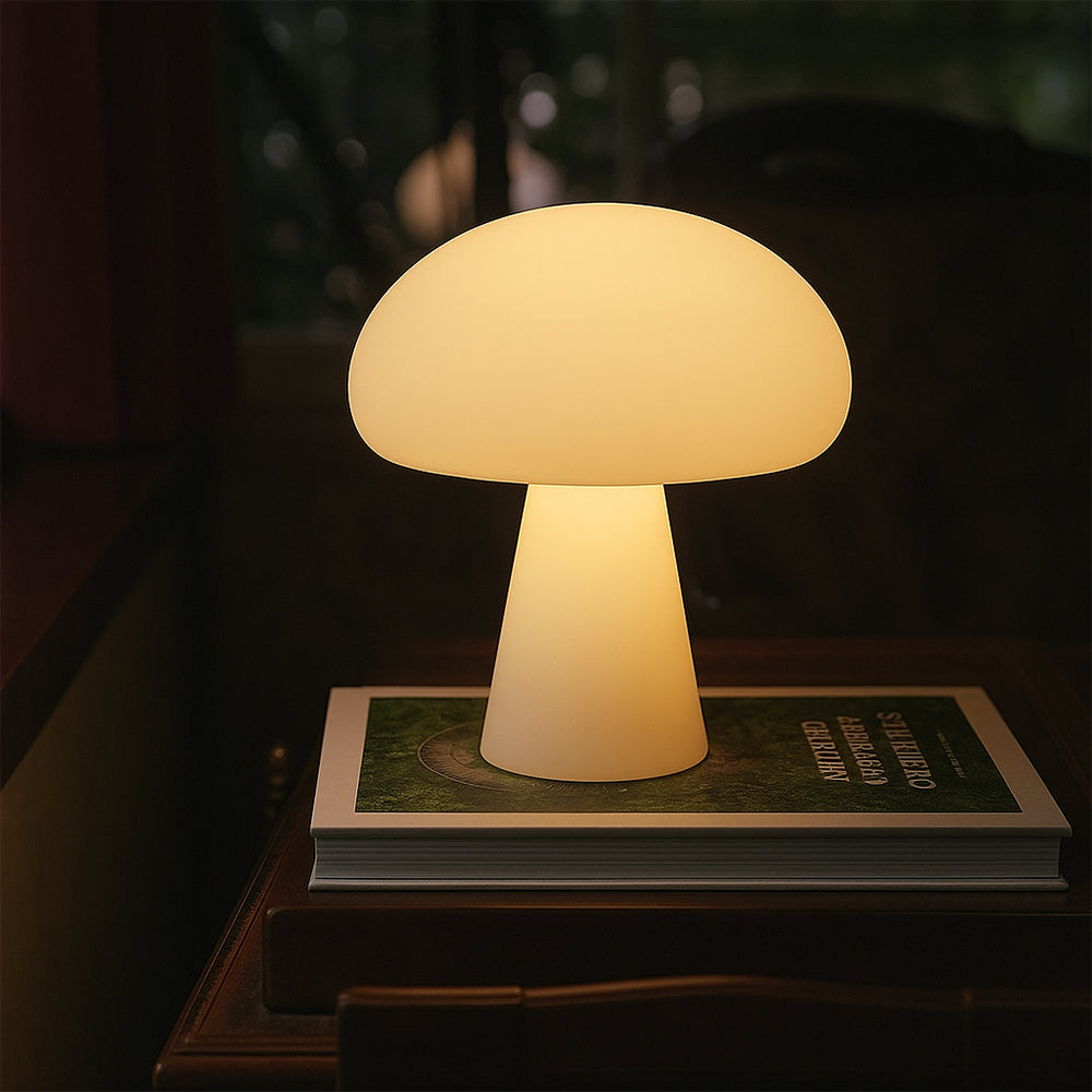 Contemporary Mushroom Table Lamp for Bedroom, Desk, or Outdoor Use - Warm White LED Lighting 3