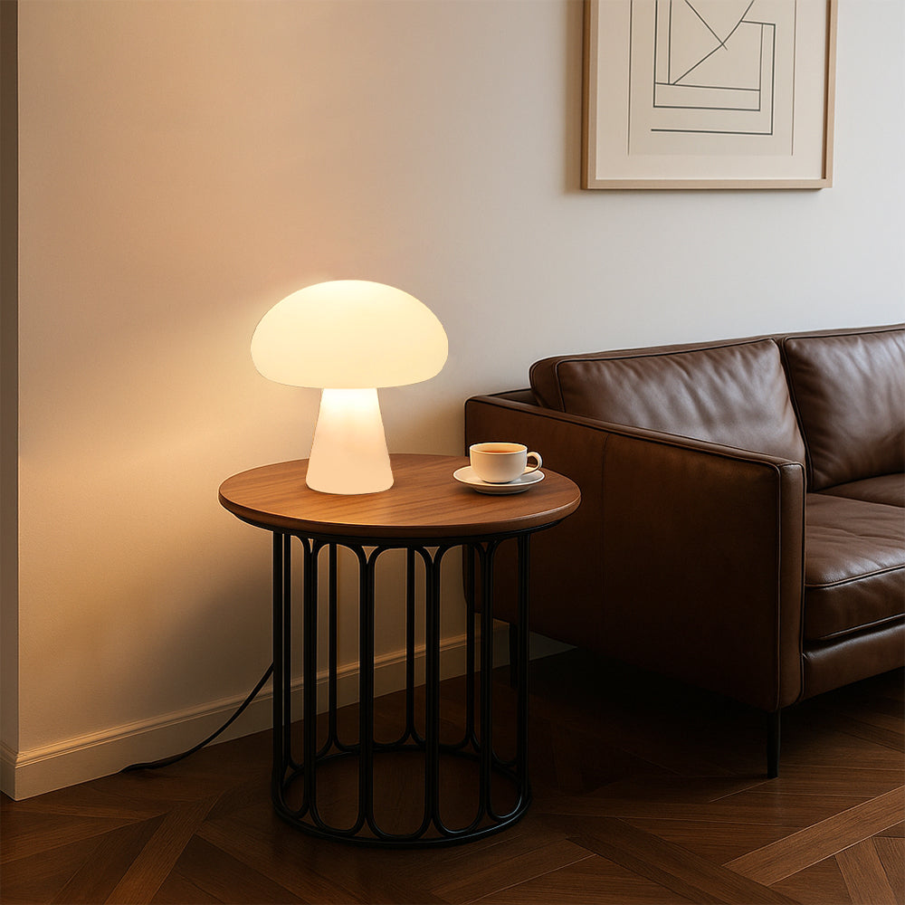 Contemporary Mushroom Table Lamp for Bedroom, Desk, or Outdoor Use - Warm White LED Lighting 5