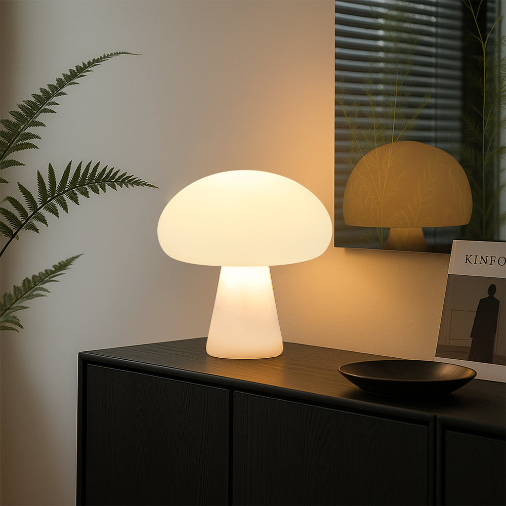 Contemporary Mushroom Table Lamp for Bedroom, Desk, or Outdoor Use - Warm White LED Lighting 6