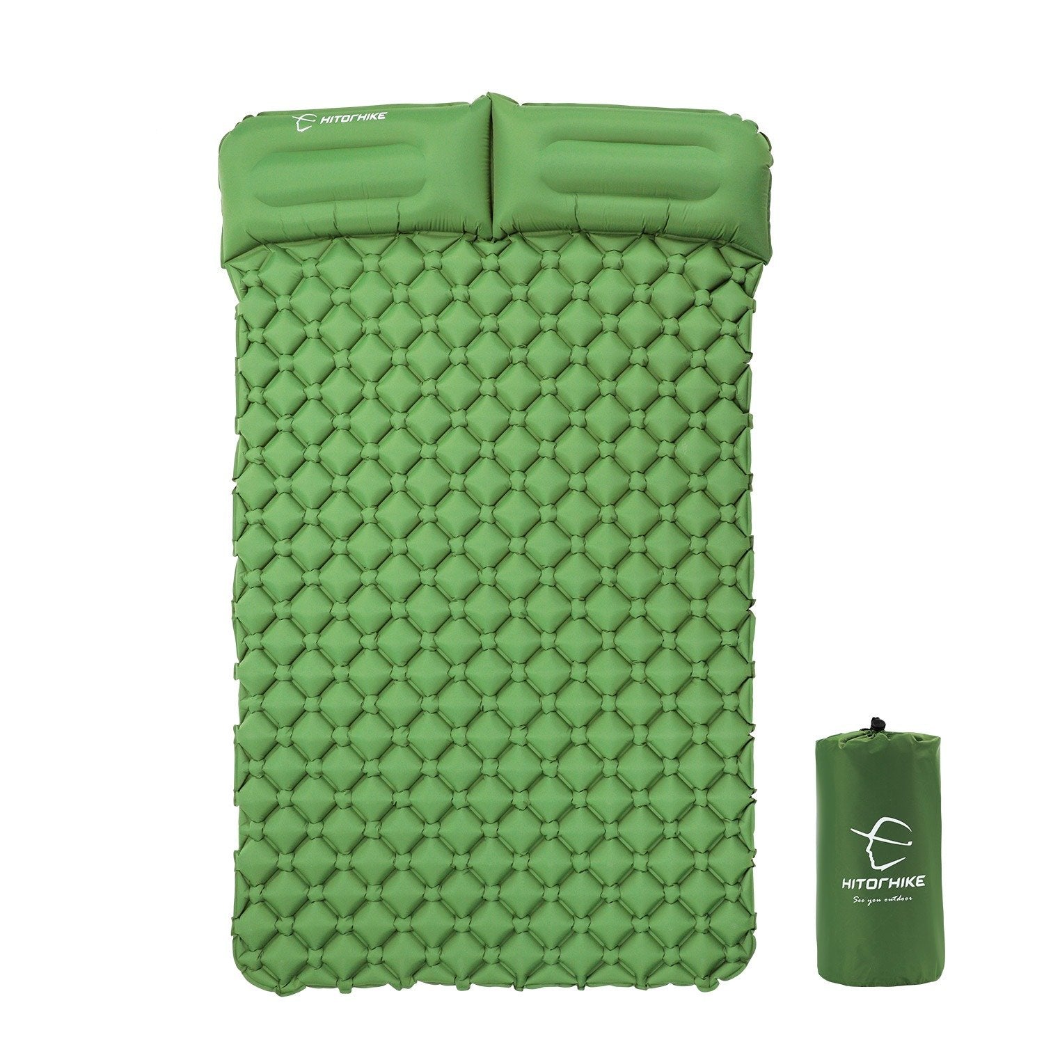 Double Sleeping Pad Mattress For Camping With Pillow Included For Outdoor Comfort And Restful Nights 0