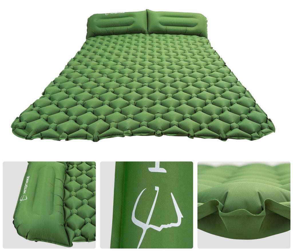 Double Sleeping Pad Mattress For Camping With Pillow Included For Outdoor Comfort And Restful Nights 2