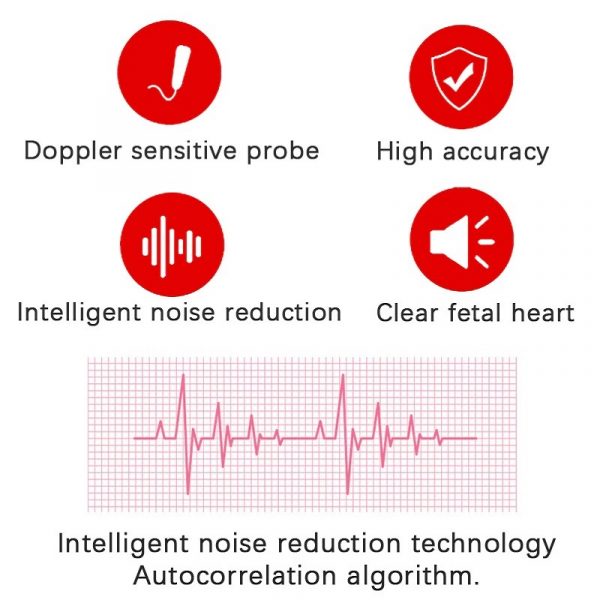 Fetal Doppler Heart Rate Monitor For Home Use Pregnancy Baby Fetal Heartbeat Detector 4