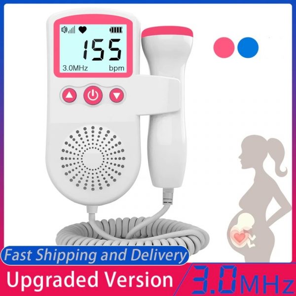Fetal Doppler Heart Rate Monitor For Home Use Pregnancy Baby Fetal Heartbeat Detector 5