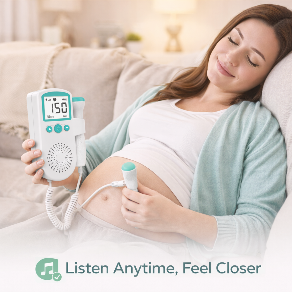 Fetal Heartbeat Doppler Monitor With Heart Rate Detection And Sound Alerts 2