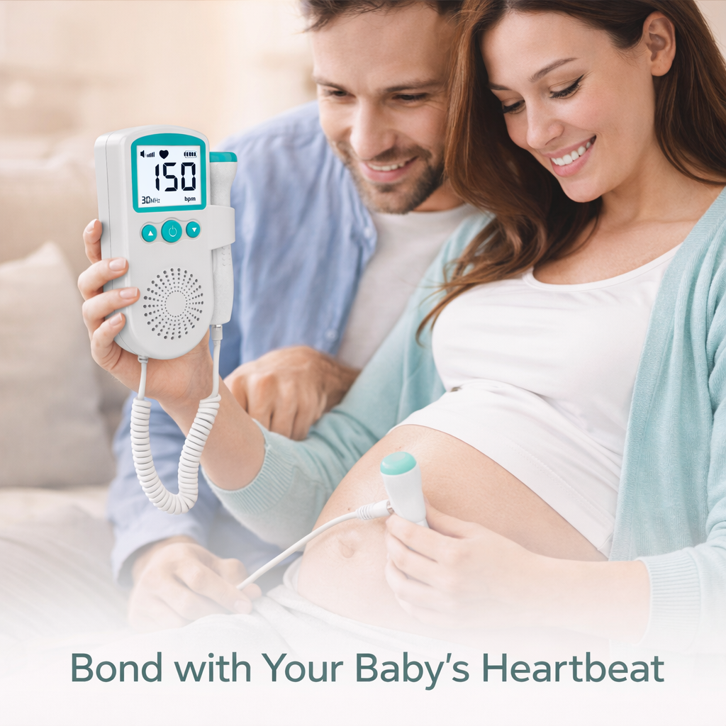 Fetal Heartbeat Doppler Monitor With Heart Rate Detection And Sound Alerts 4