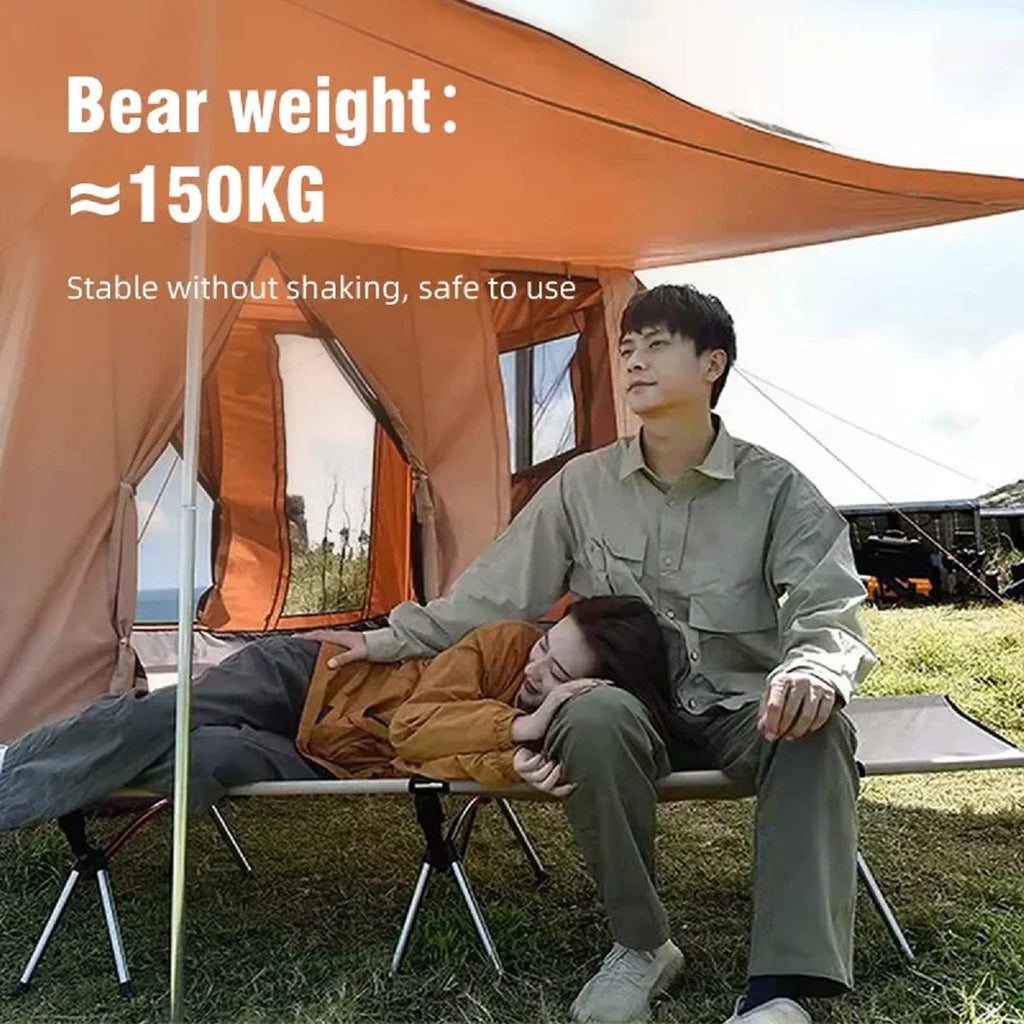 Foldable Camping Cot, Portable Outdoor Bed for Travel and RV Use, Ideal for Camping Trips and Road Adventures 6