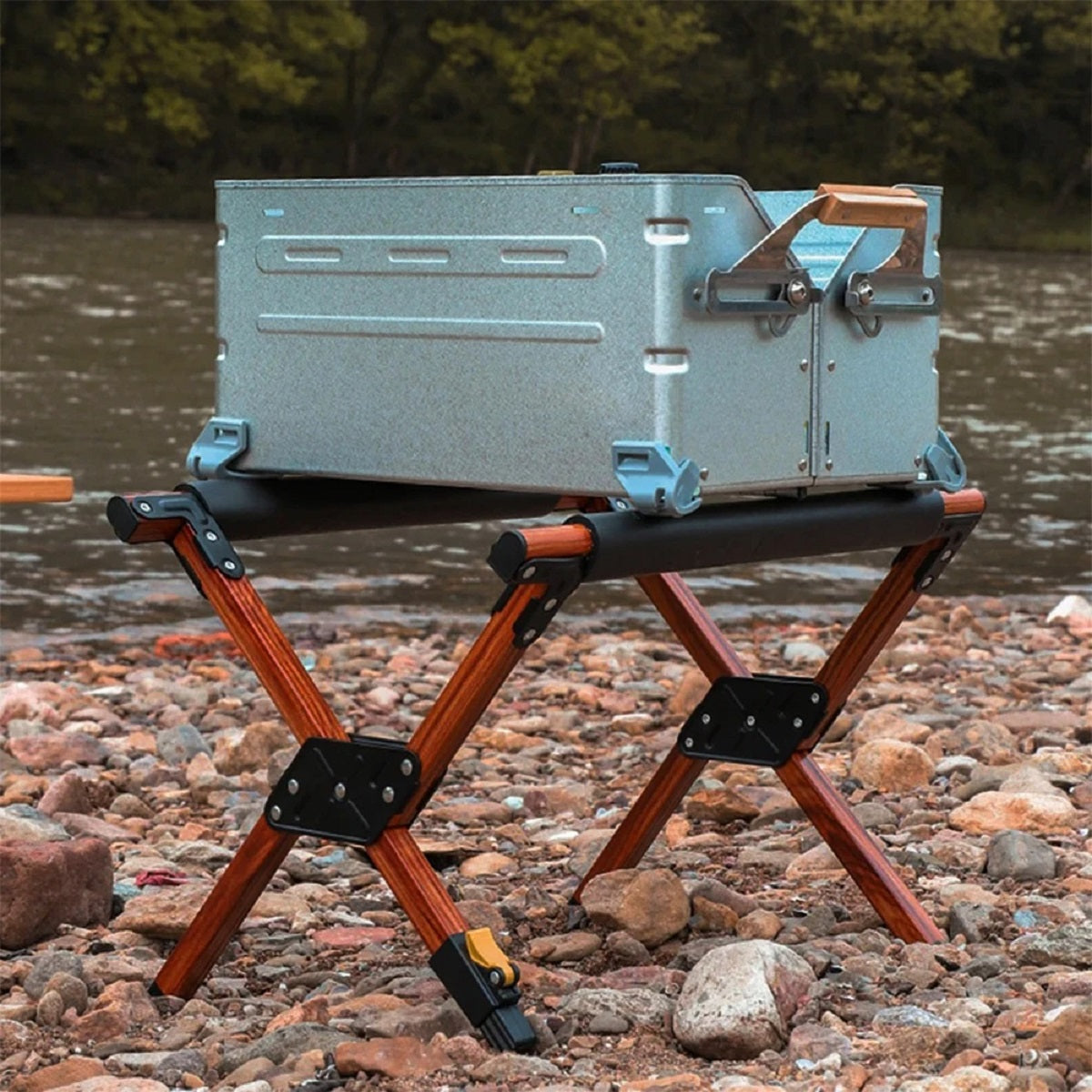 Foldable Cooler Stand Frame With Carry Bag And Anti Slip Feet For Camping Adventures Anywhere You Camp 5