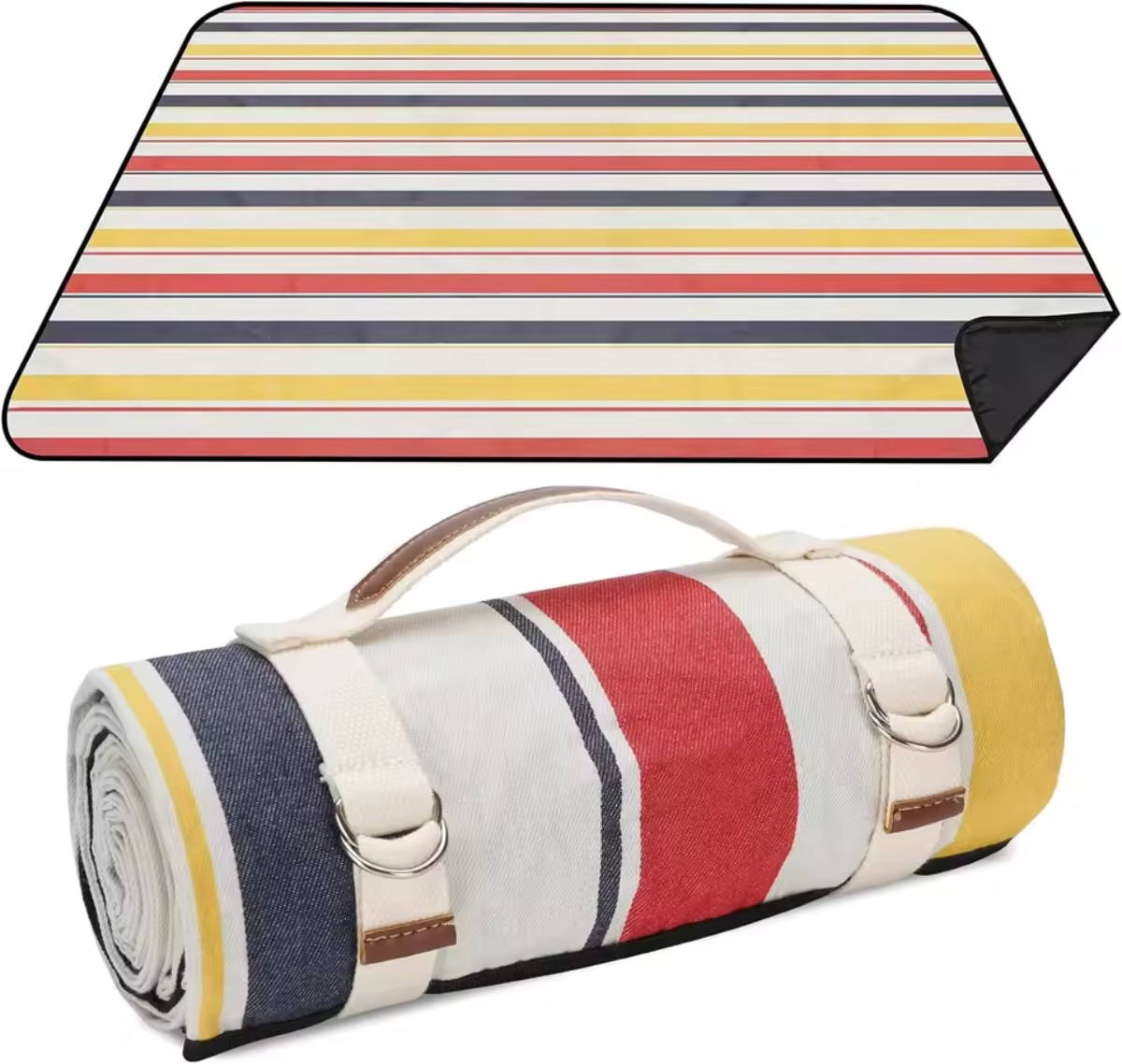 Foldable Waterproof Picnic Blanket With Carry Strap For Beach And Camping Trips And Picnics 1