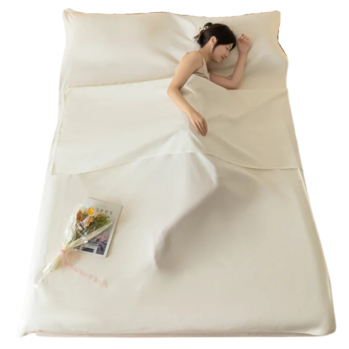 Lightweight Cotton Sleeping Bag Liner Travel Sheet For Camping And Hotel Stays 0