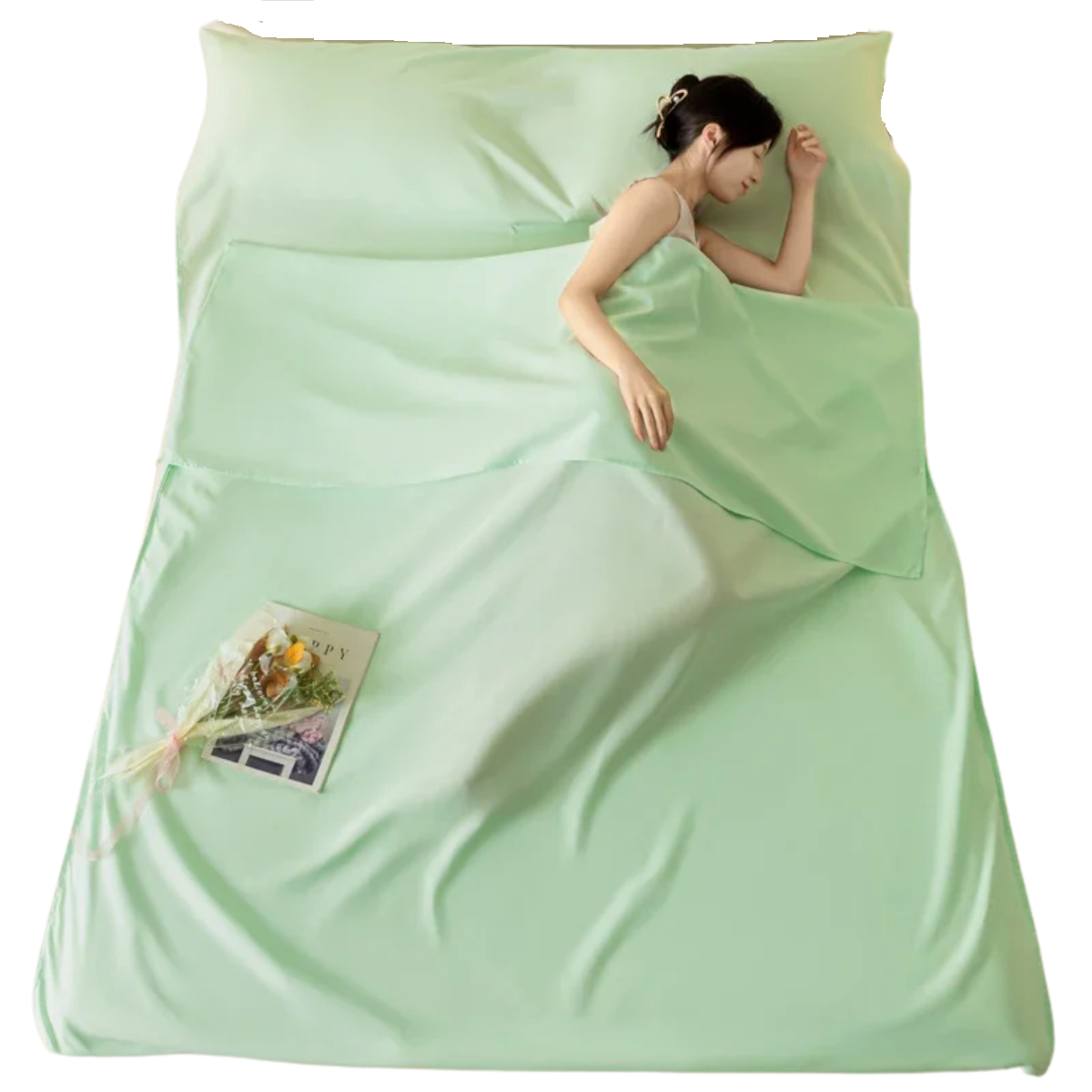 Lightweight Cotton Sleeping Bag Liner Travel Sheet For Camping And Hotel Stays 1
