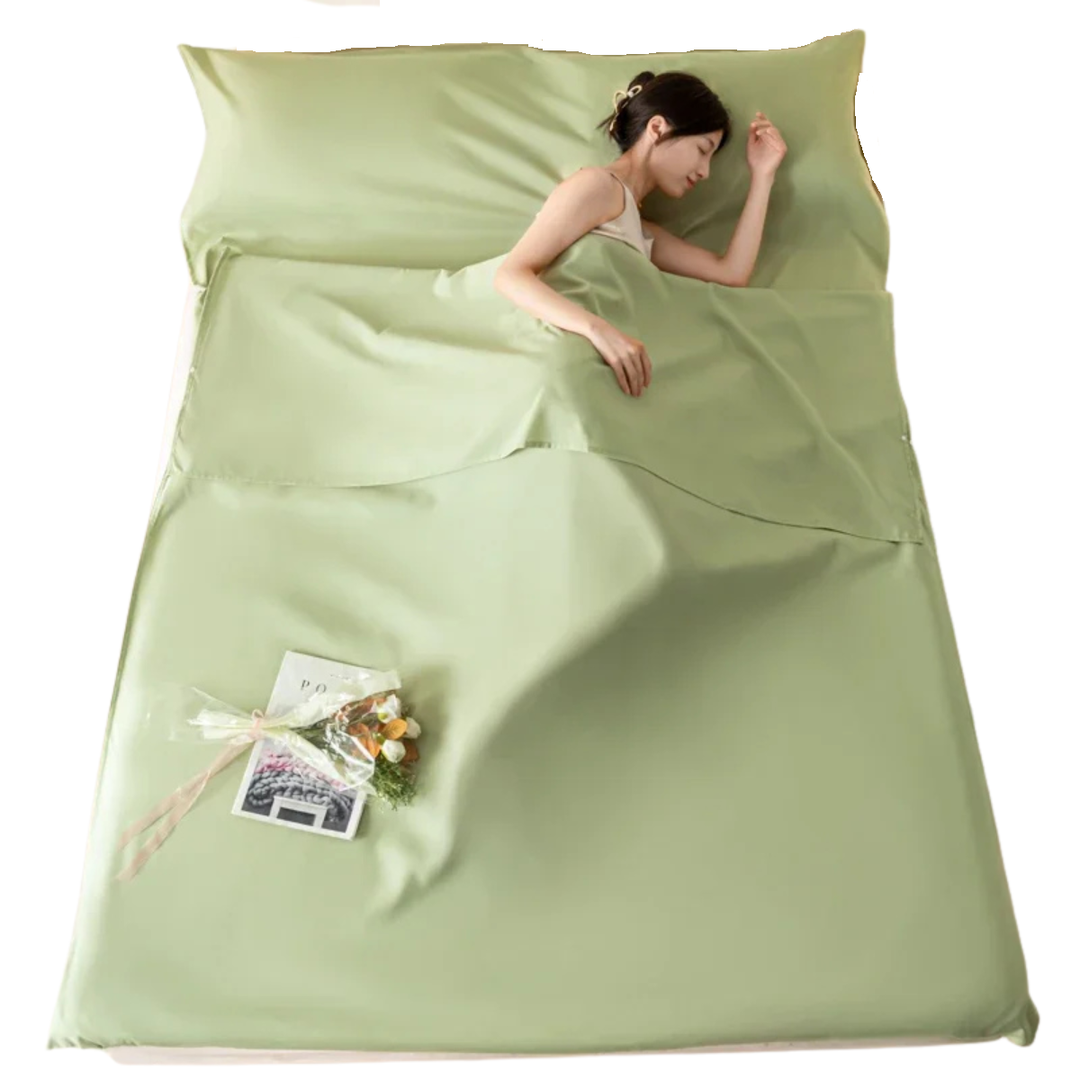 Lightweight Cotton Sleeping Bag Liner Travel Sheet For Camping And Hotel Stays 11