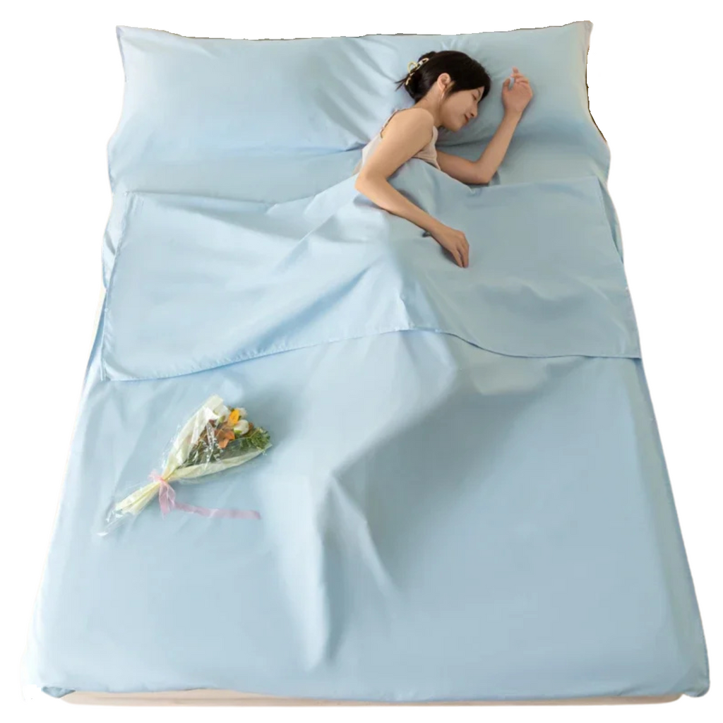 Lightweight Cotton Sleeping Bag Liner Travel Sheet For Camping And Hotel Stays 3