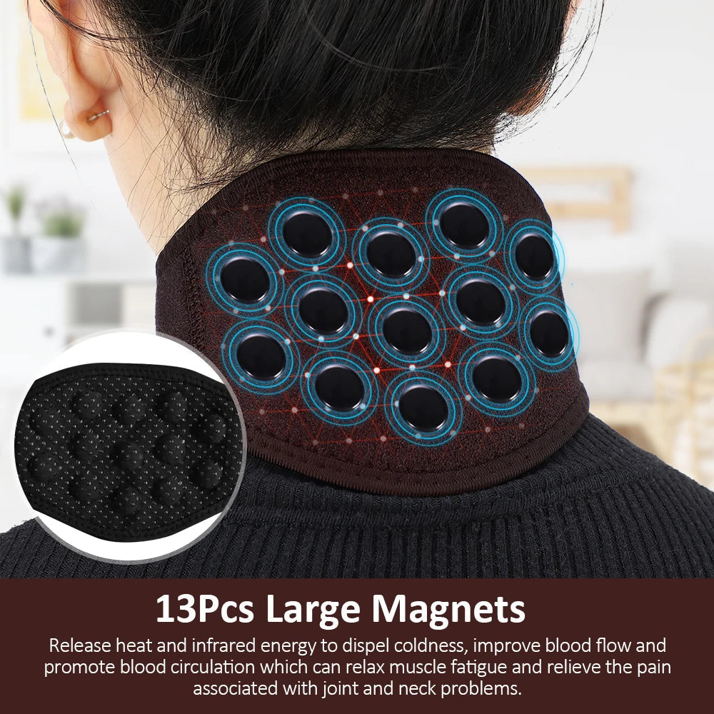 Magnetic Neck Support Brace With Heating Treatment Belt For Cervical Neck Support And Comfort 3