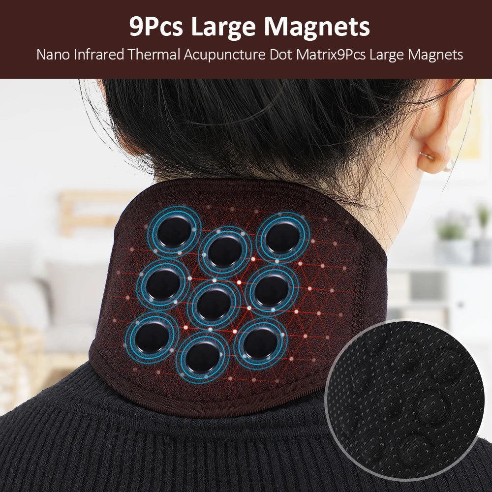 Magnetic Neck Support Brace With Heating Treatment Belt For Cervical Neck Support And Comfort 7